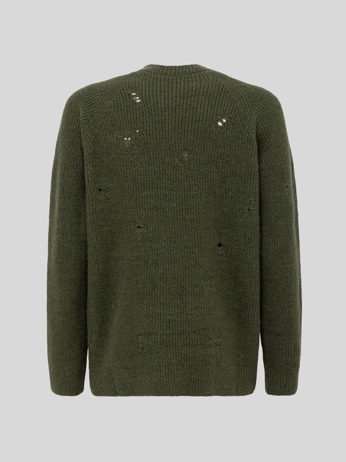 Laneus Destroyed striktrøje military cashmere