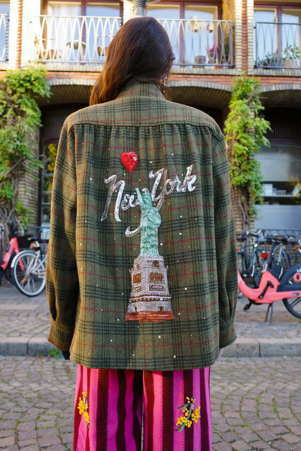 Caro Editions Gaia Coat frakke brun grøn tern