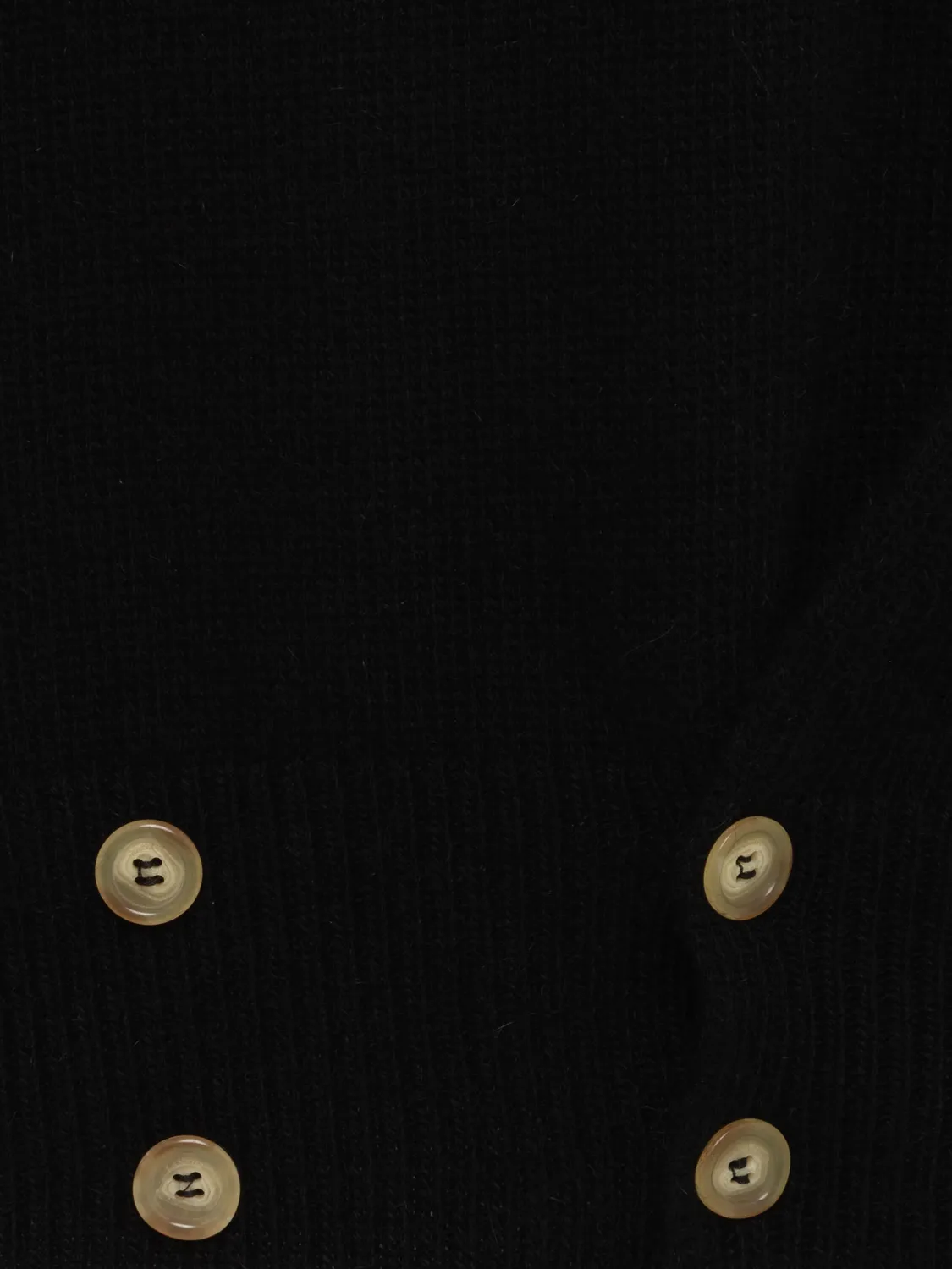 Laneus Asymmetric Boxy Crew Neck sweater sort uld angora