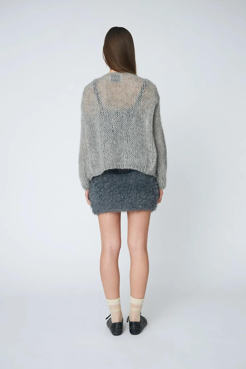 DAWNXDARE GINA TWO strikcardigan 190 Cloud lys