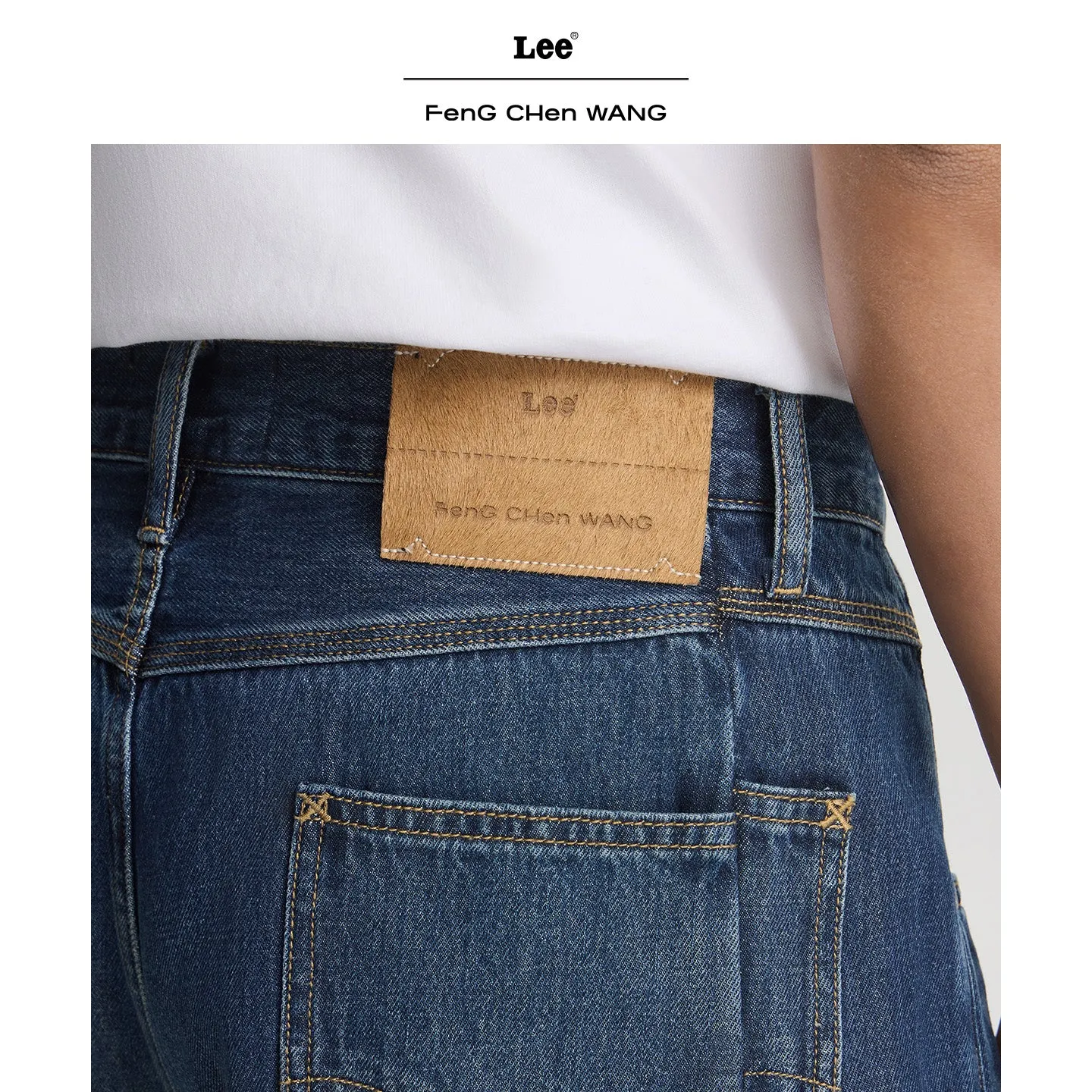 Lee x Feng Chen Wang five-pocket jeans herre blå