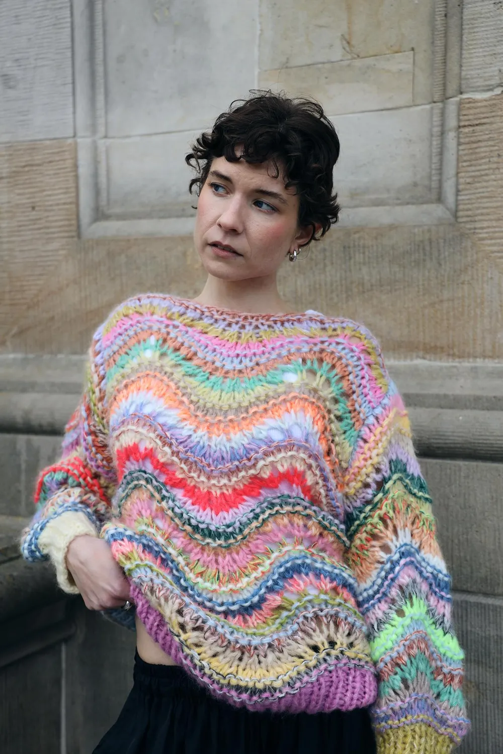 Dawnxdare Ella DS striktrøje 900 Multi chevron