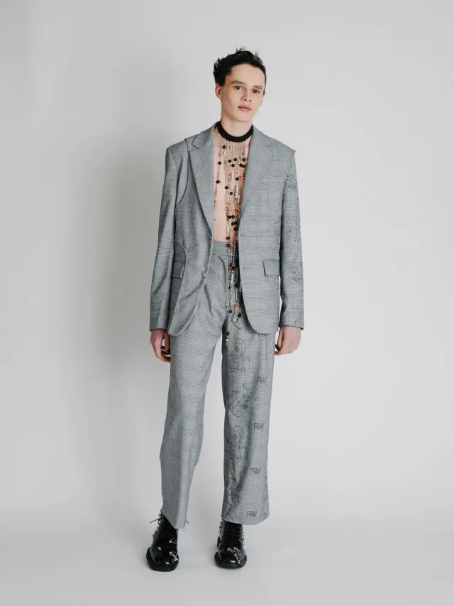 Feng Chen Wang Double Print blazer tern S-XL