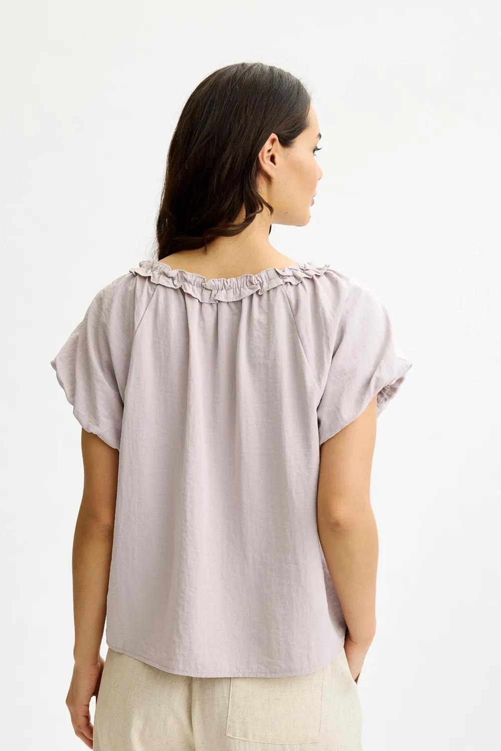 IN FRONT Filippa bluse lavendel let