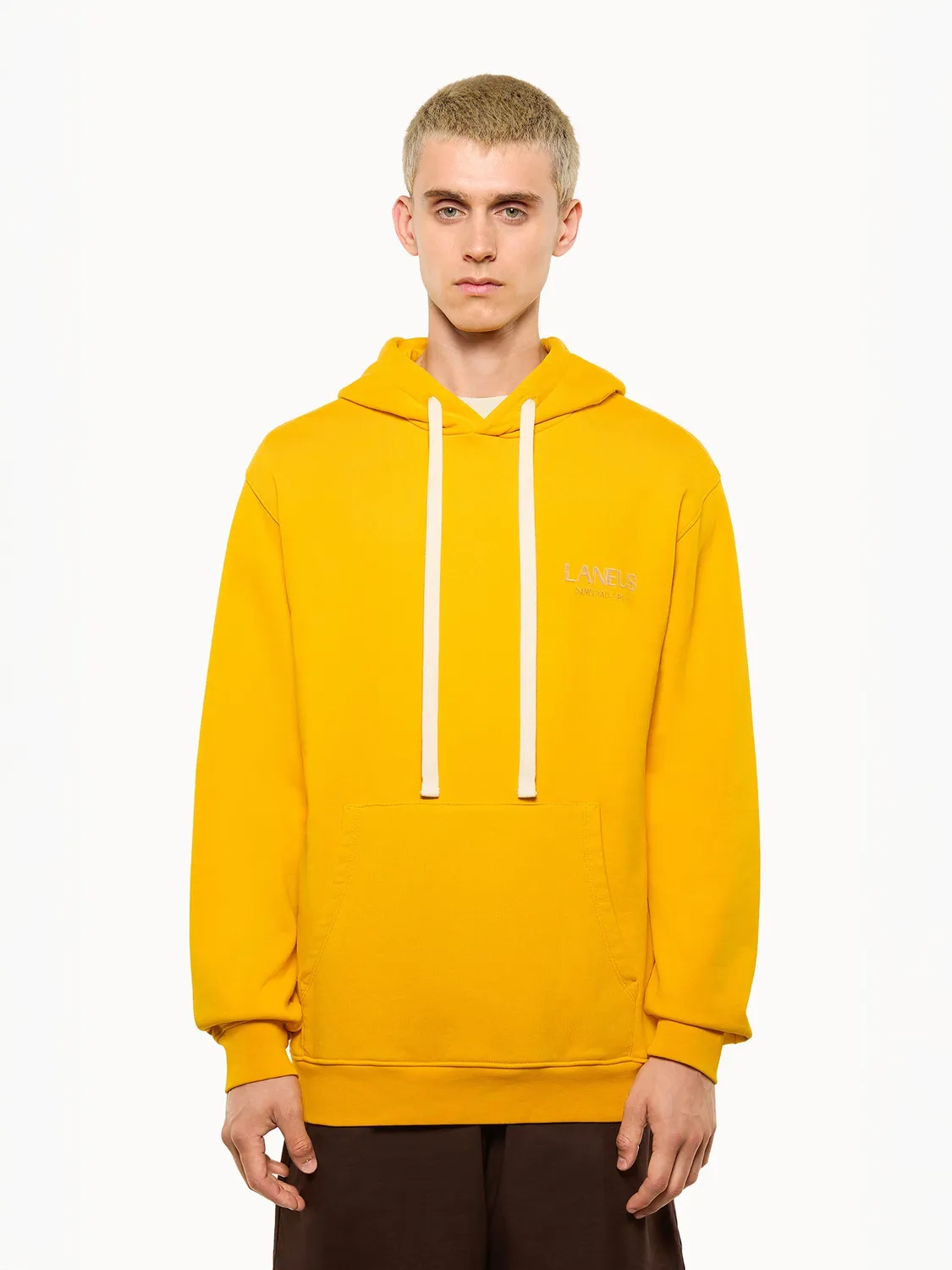 Laneus Cotton Hoodie hættetrøje safran bomuld