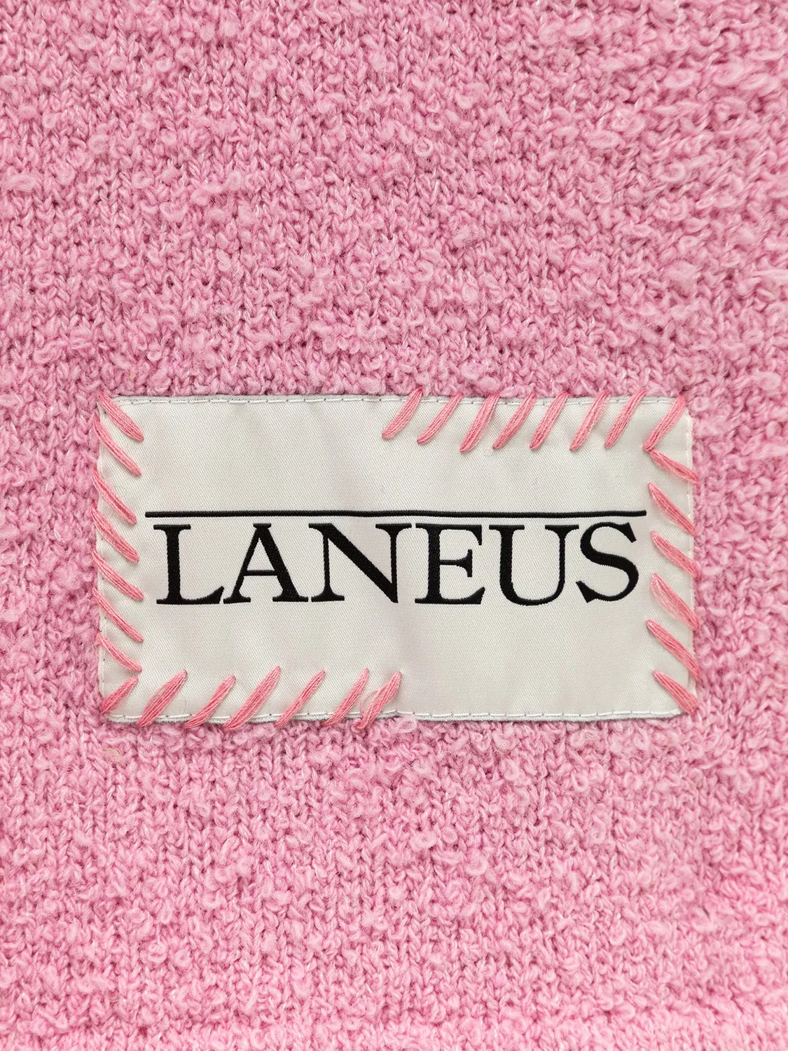 Laneus uld tørklæde rose pink kompakt