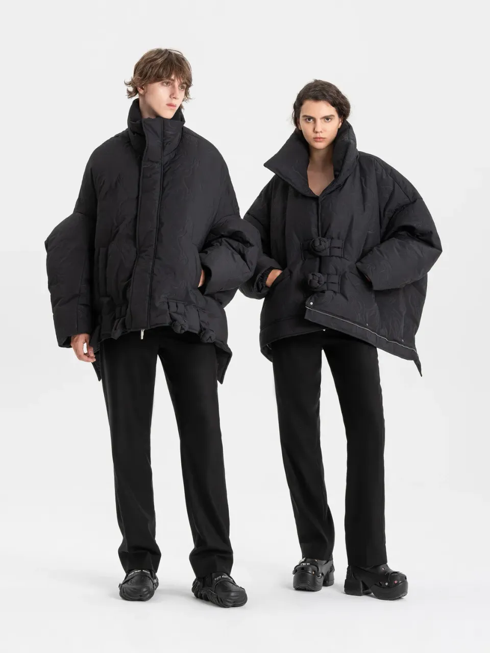 Feng Chen Wang Upside Down Quilted Phoenix jakke