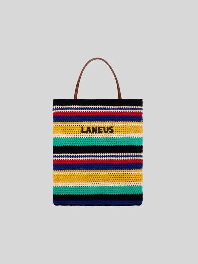 Laneus shopper sort-mix one size læderhåndtag