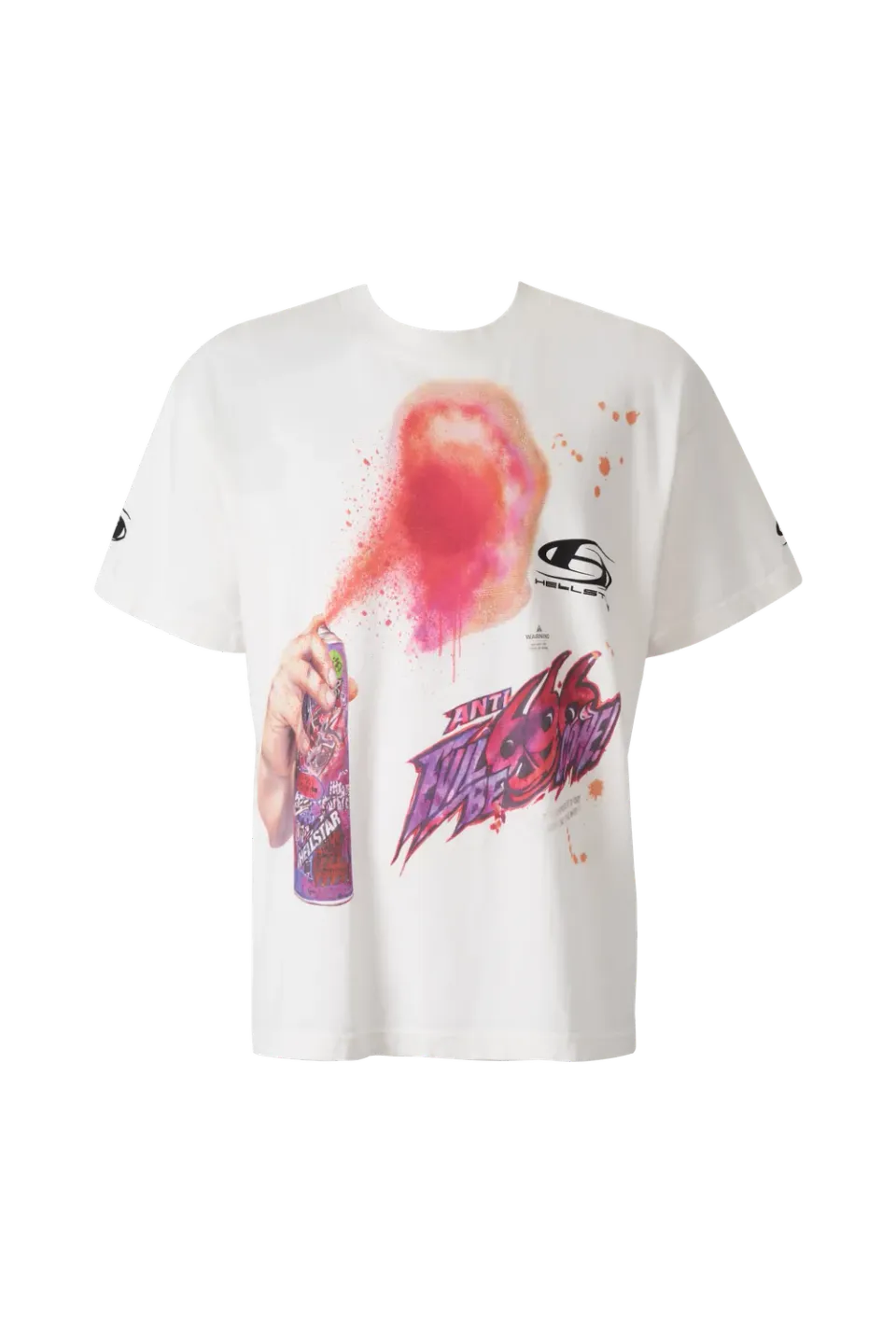 Hellstar Anti-Spray HSSTU1TE07 t-shirt hvid vintage