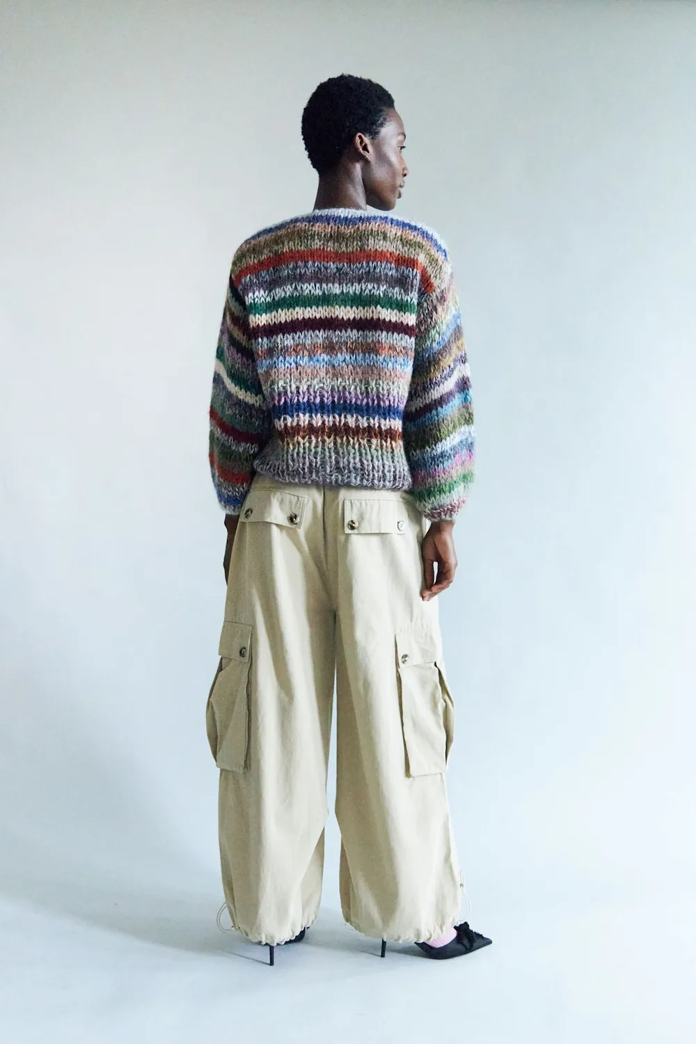DAWNXDARE EDEN DS strikcardigan 990 dark multi håndstrikket