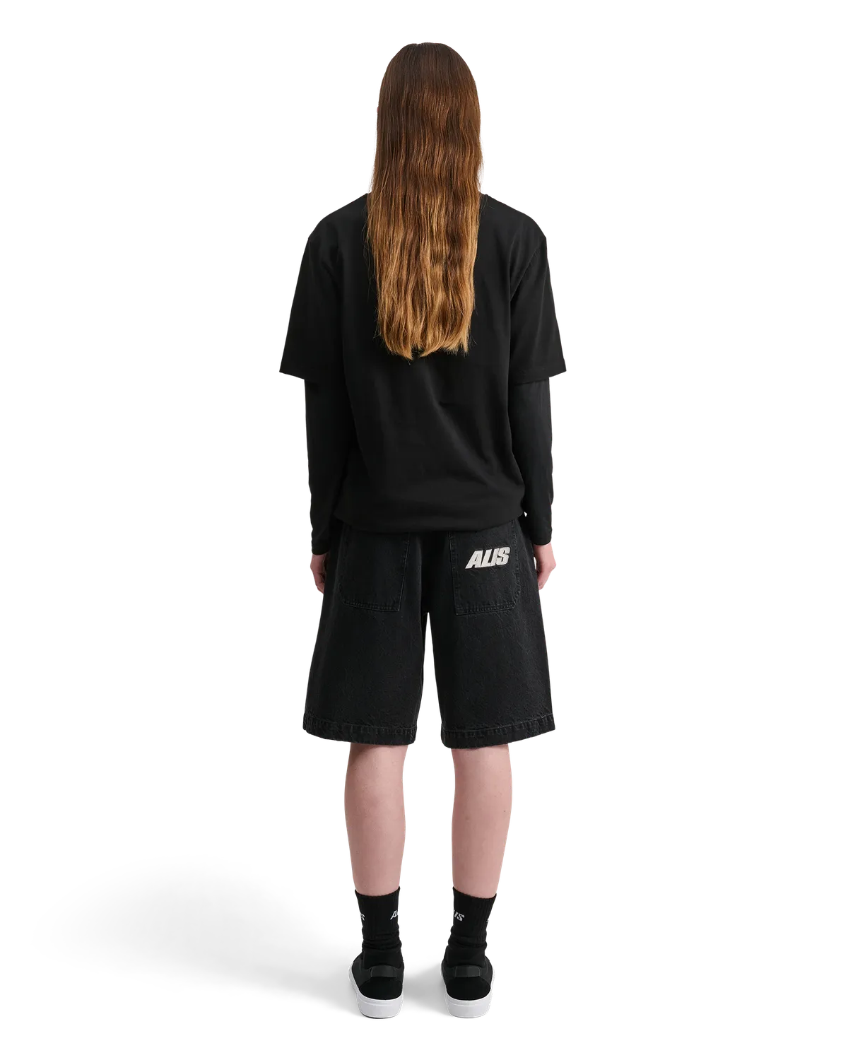 Alis Jeron t-shirt sort cropped bomuld