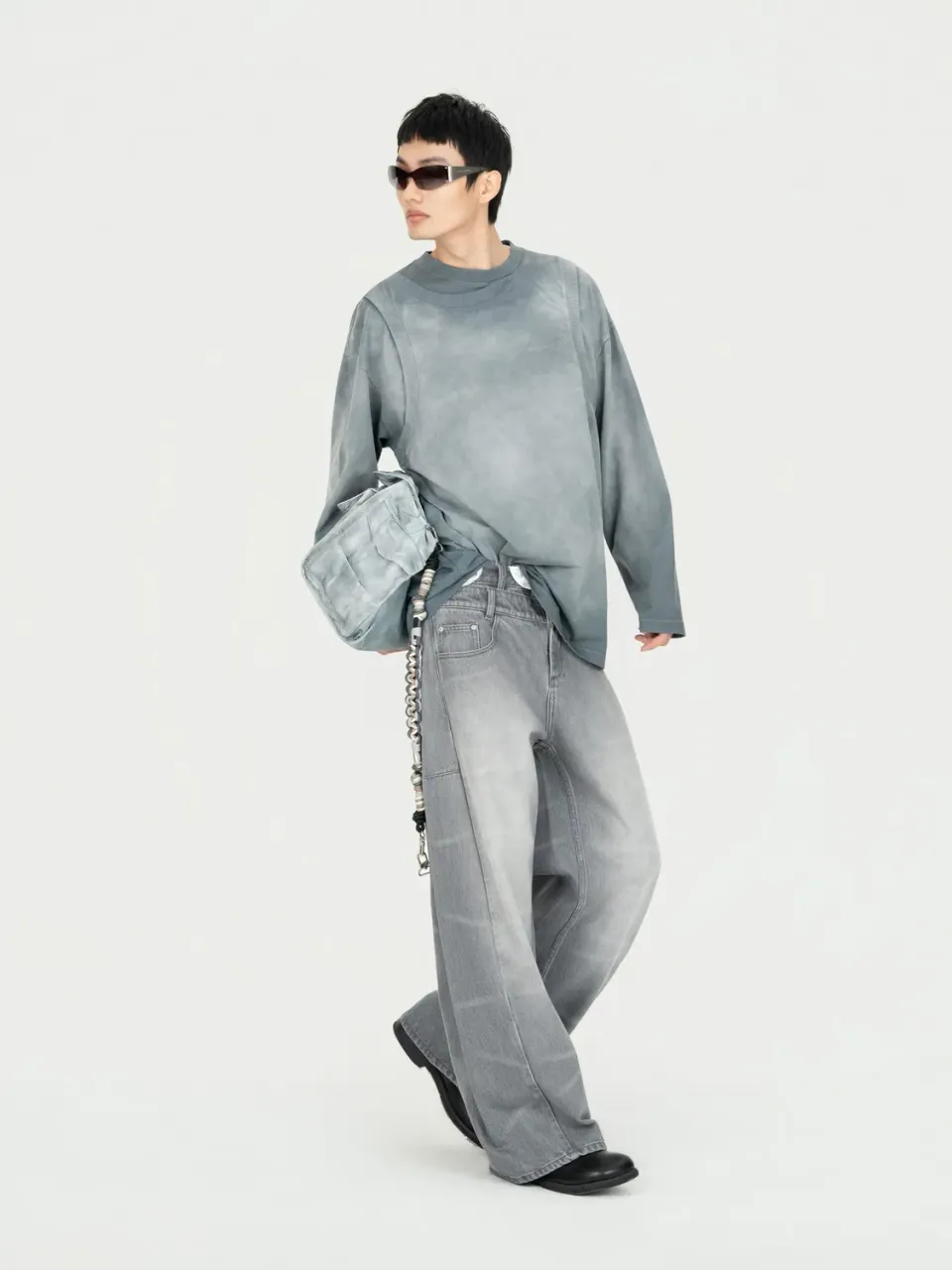 Feng Chen Wang 2 in 1 Long Sleeve Tee langærmet vasket