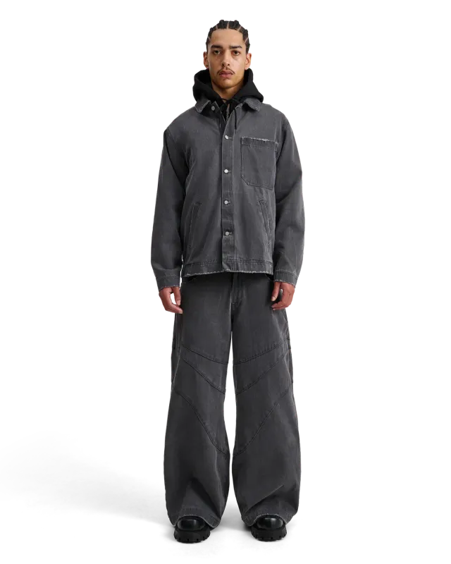 Alis Viren arbejdsjakke Washed Grey 100% bomuld