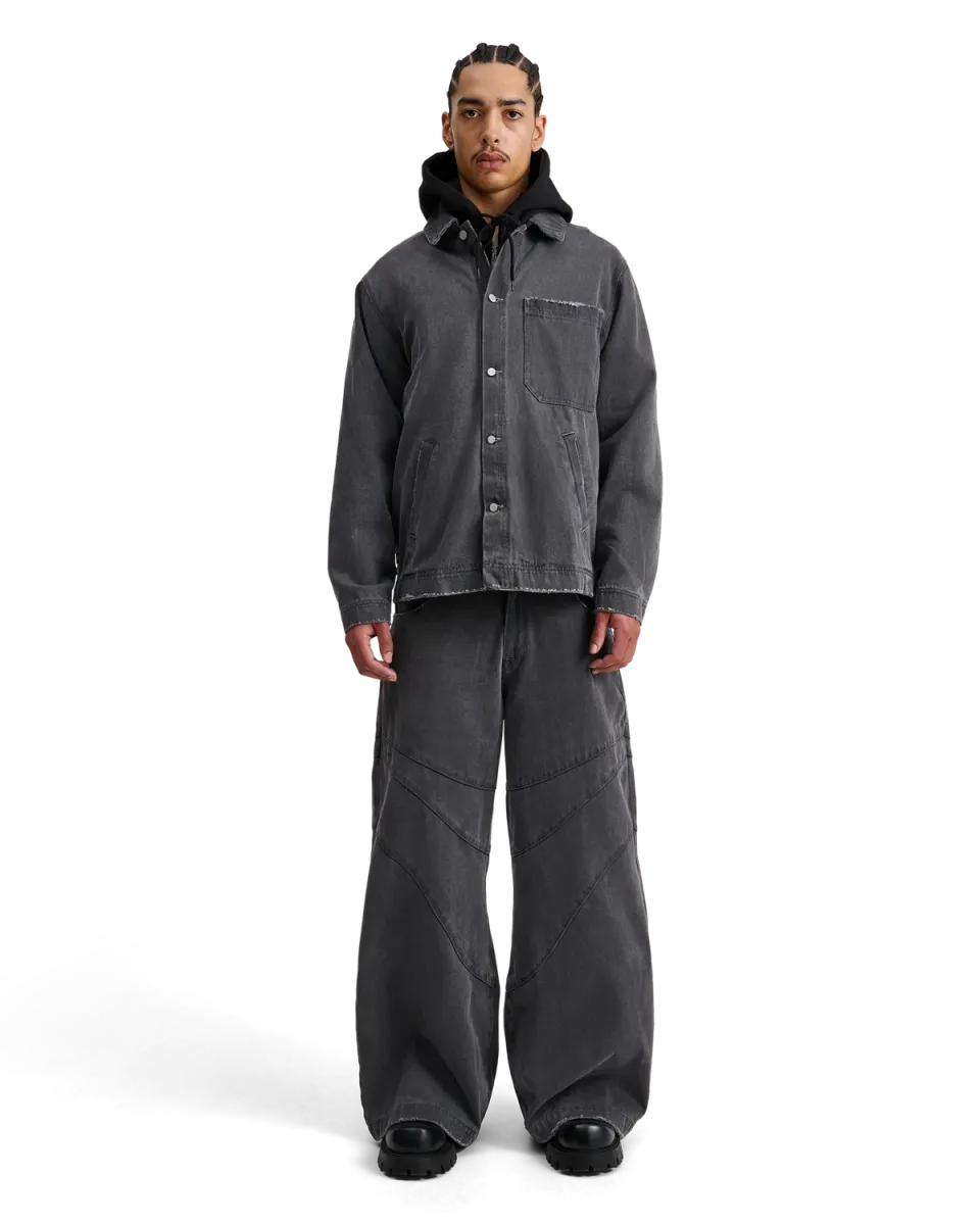 Alis Viren arbejdsjakke Washed Grey 100% bomuld