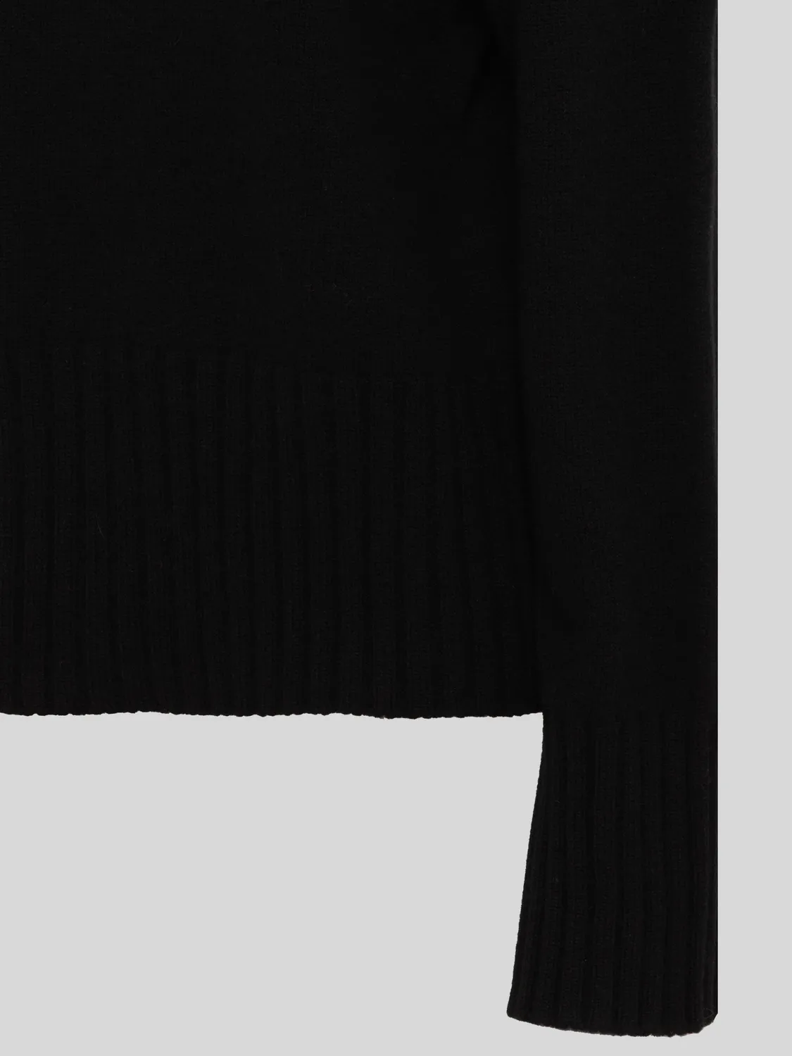 Laneus Boxy crewneck sweater sort cashmere