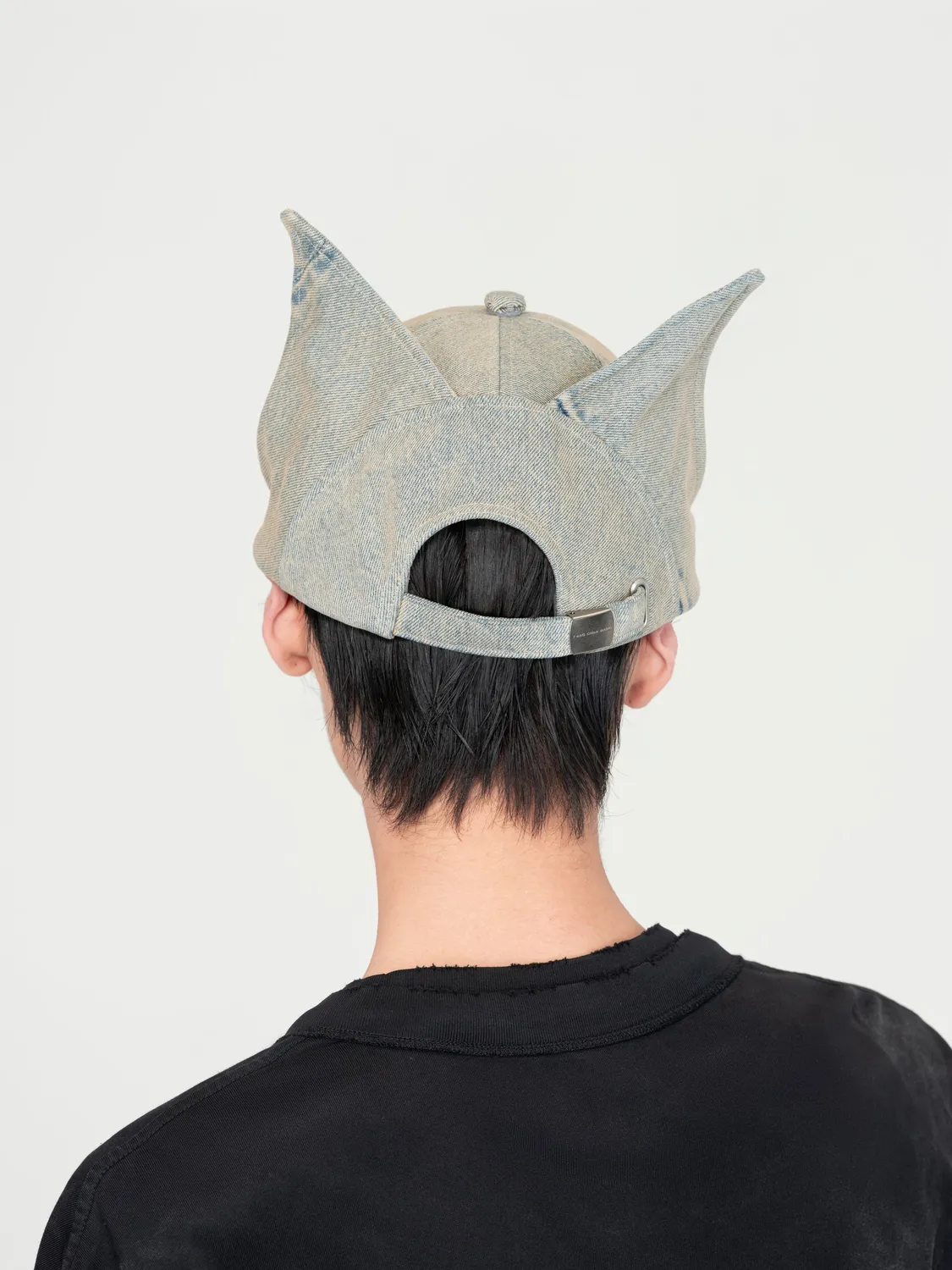Feng Chen Wang Light-Wash Denim Cat-Ear kasket lyseblå OS
