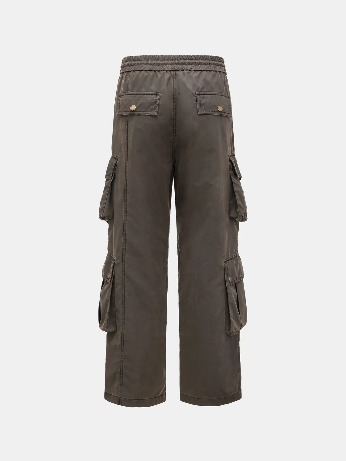 Feng Chen Wang Brown Deconstructed Washed utility bukser brun