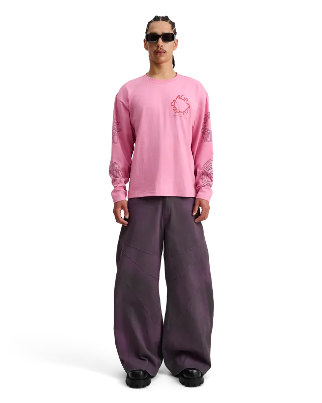 Alis Joshua langærmet t-shirt pink grafik bomuld