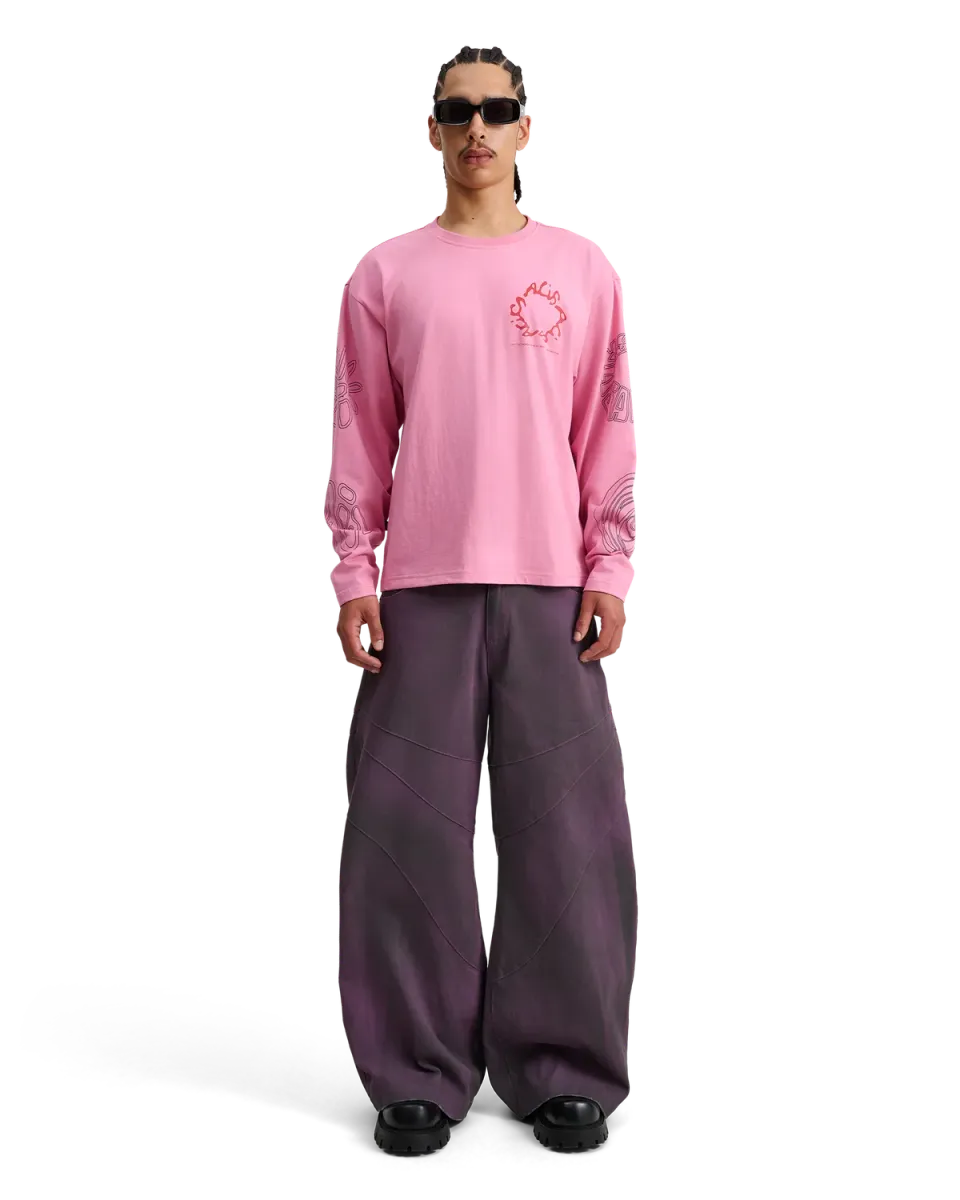 Alis Joshua langærmet t-shirt pink grafik bomuld
