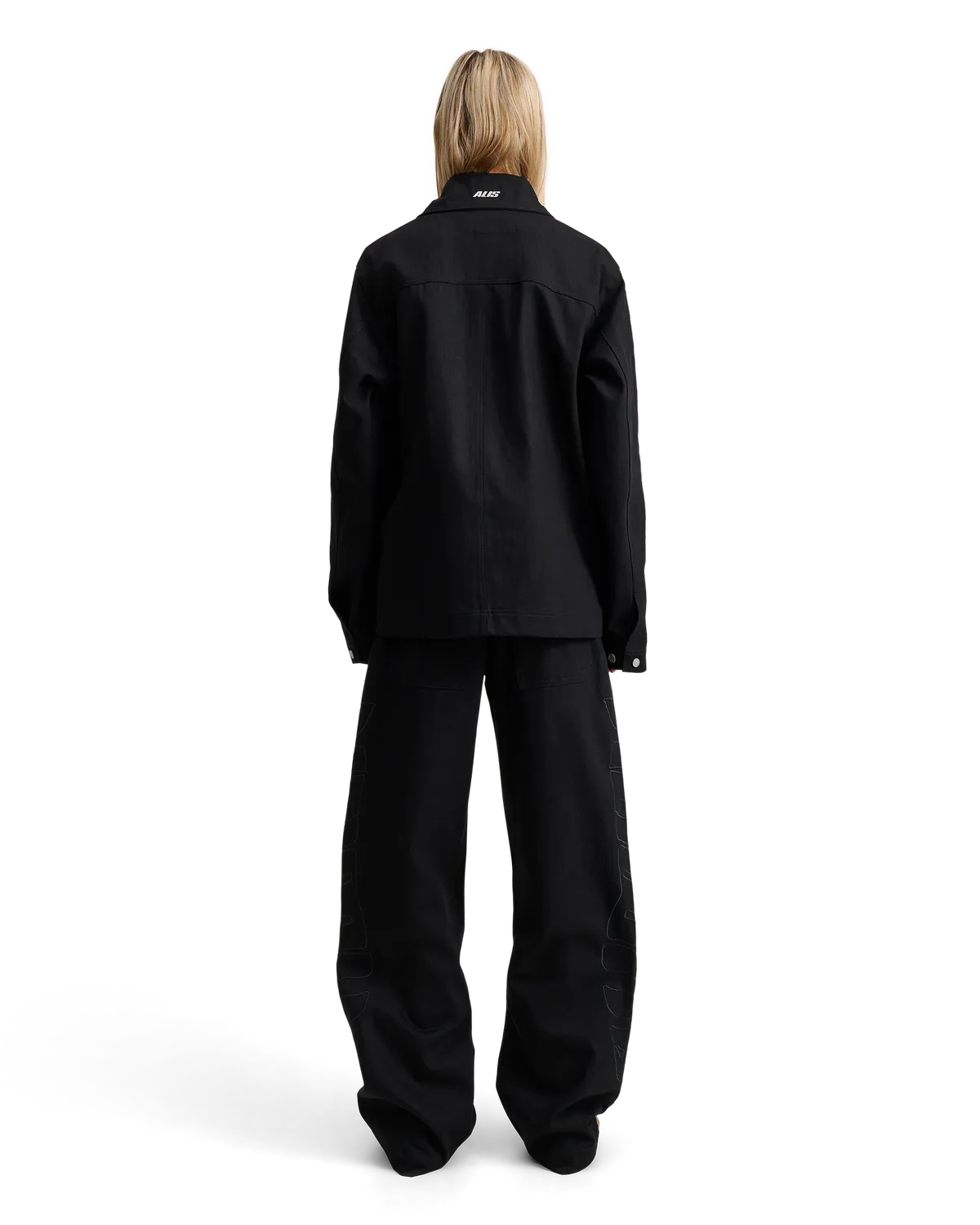 Alis Viren arbejdsjakke solid black bomuld