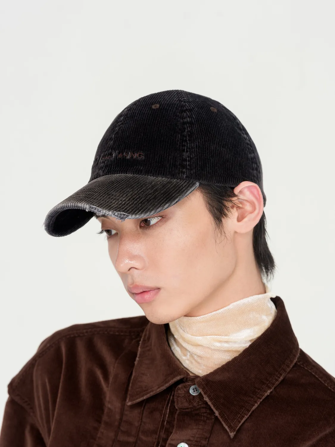 Feng Chen Wang Brown Washed Corduroy kasket brun OS