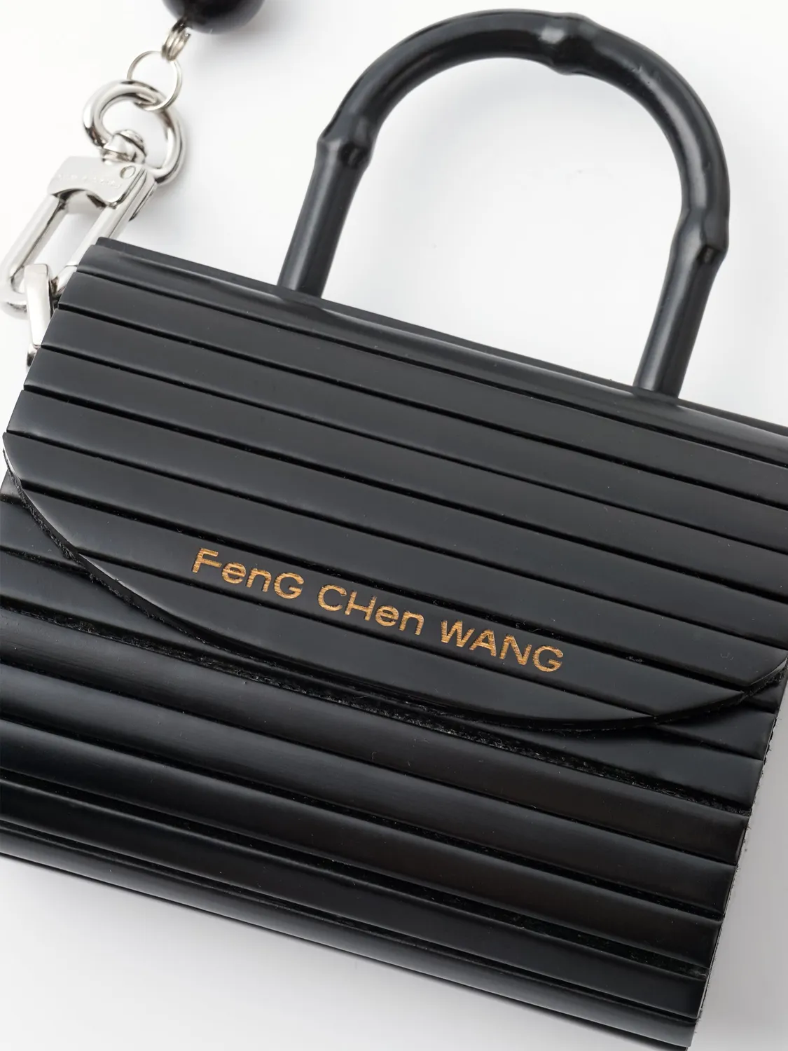 Feng Chen Wang Bamboo Small Flap taske sort bead