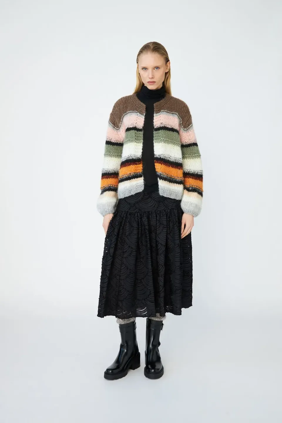 DAWNXDARE Gabi Cardigan strikcardigan 890 stone multi stribet