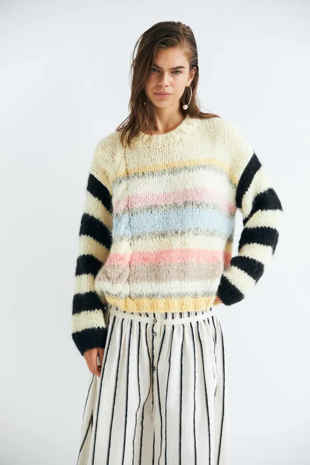 DAWNXDARE BEATE pullover 900 multi cropped mohair