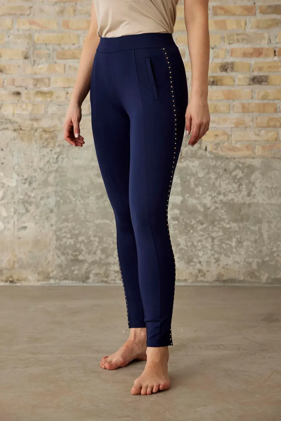 IN FRONT Salina leggings elastik lommer