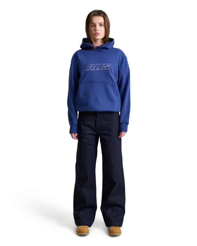Alis Aori hoodie Solid Blue oversized bomuld