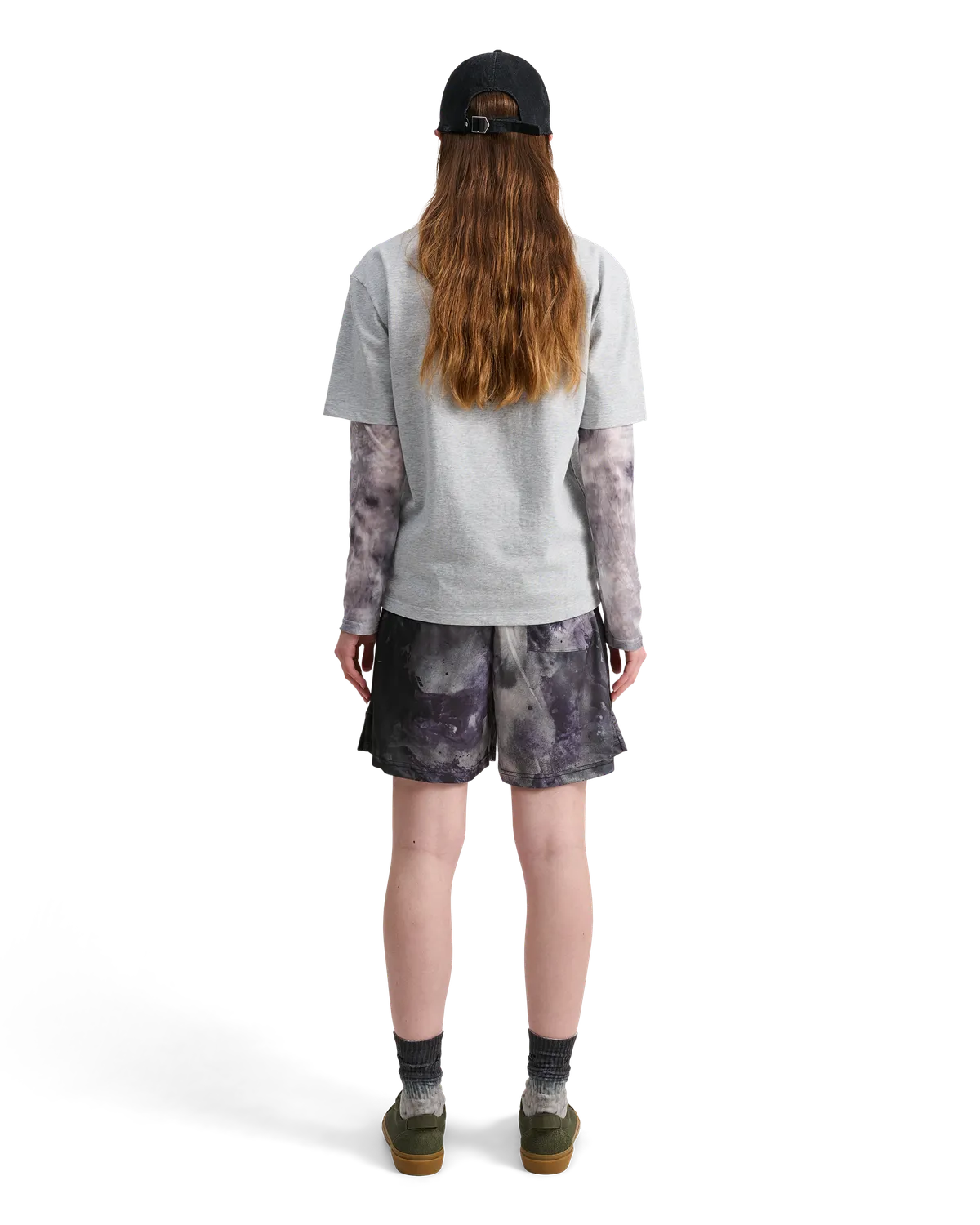 Alis Torey cropped t-shirt gråmeleret bomuld