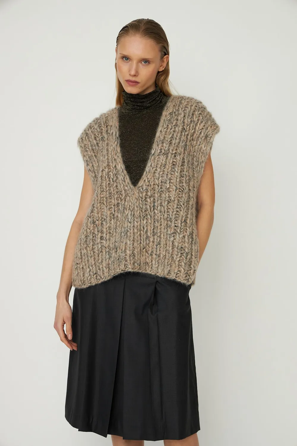 DAWNXDARE Billie strikvest cloud 2-i-1 hals