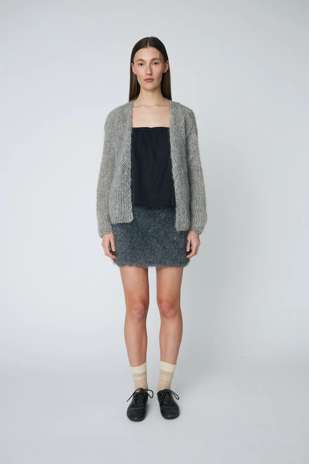 DAWNXDARE GINA TWO strikcardigan 190 Cloud lys
