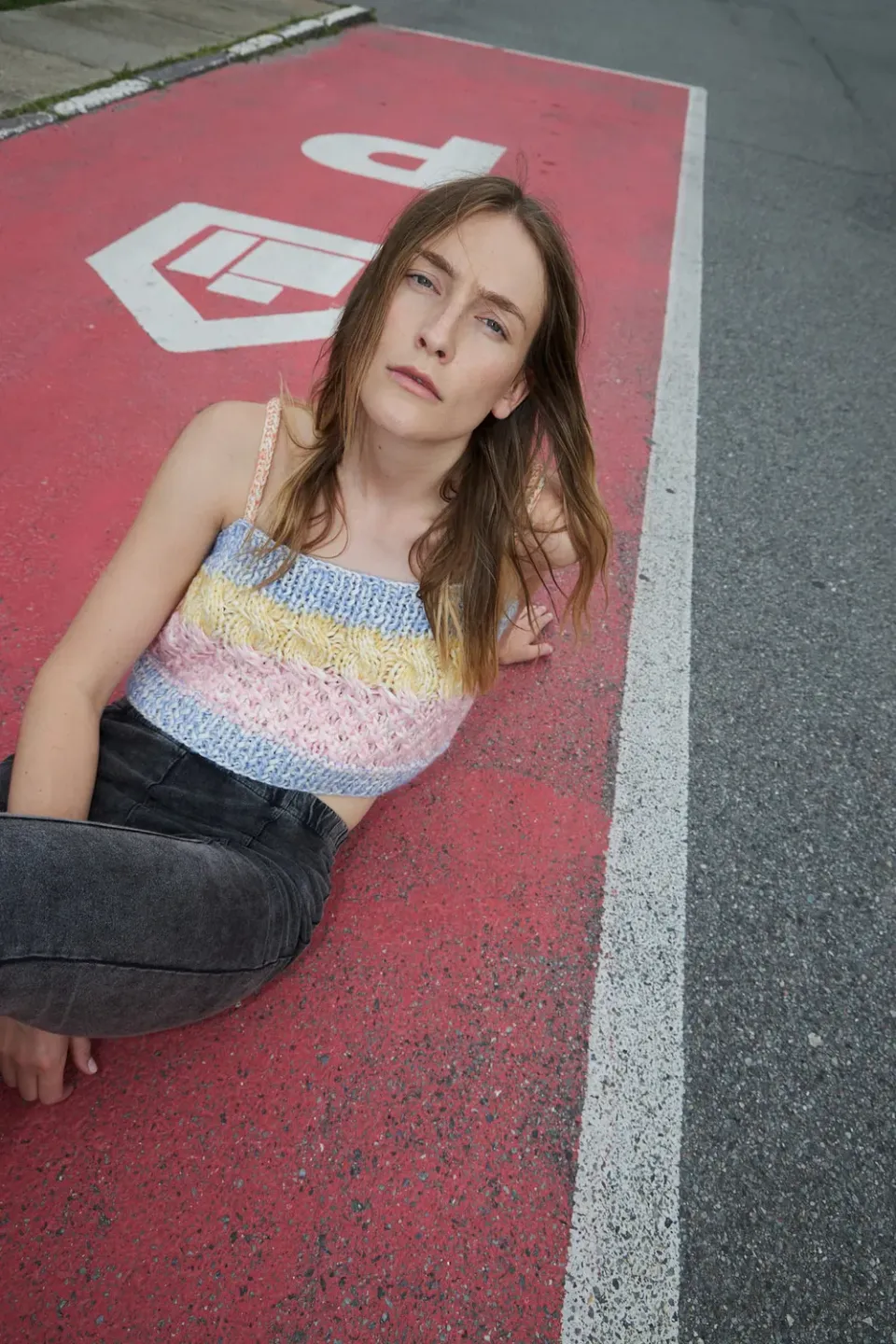 DAWNxDARE Esme strik top 900 multi håndstrikket
