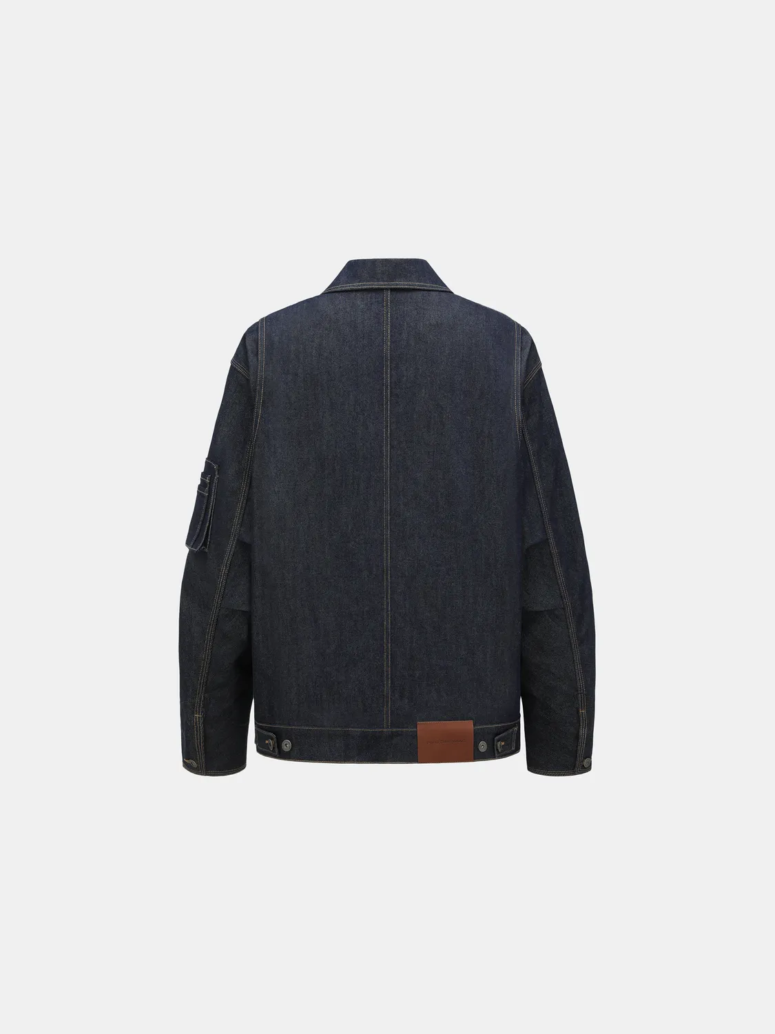 Feng Chen Wang Utility Denimjakke Mørkeblå Relaxed Fit