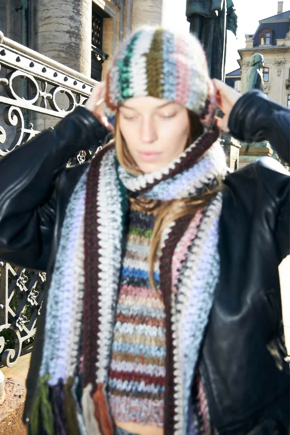 DAWNXDARE Beanie DS hue 990 Dark Multi mohair
