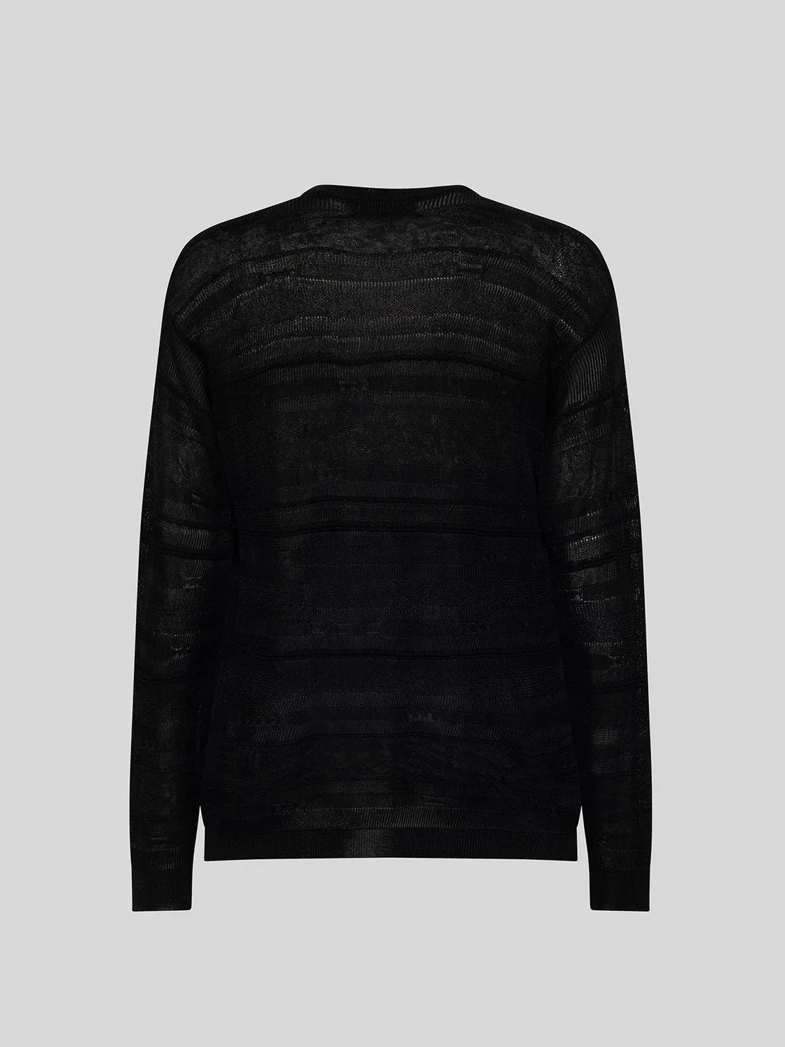 Laneus Jacquard sweater sort viskose