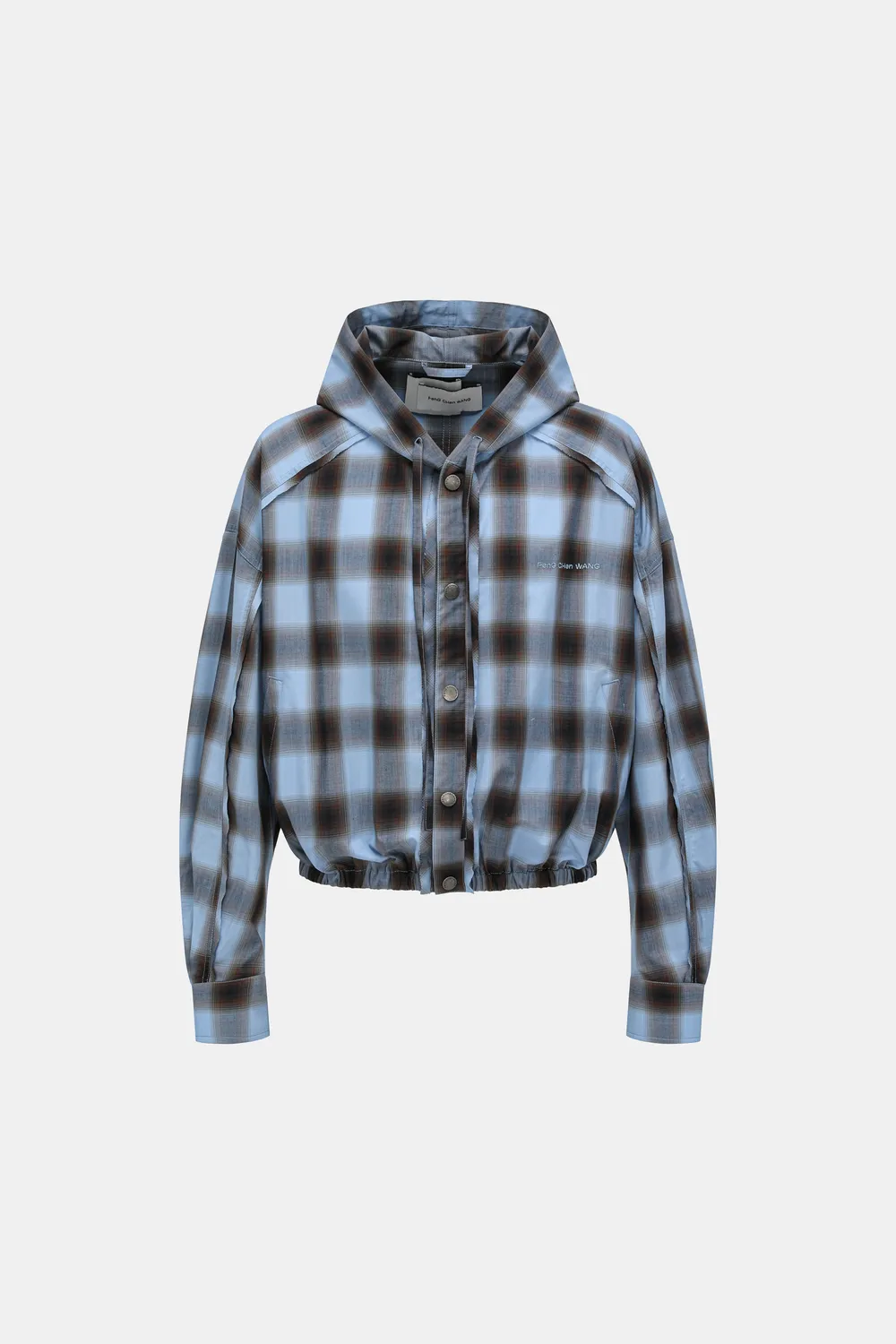 Feng Chen Wang Blue Check hættejakke blå ternet
