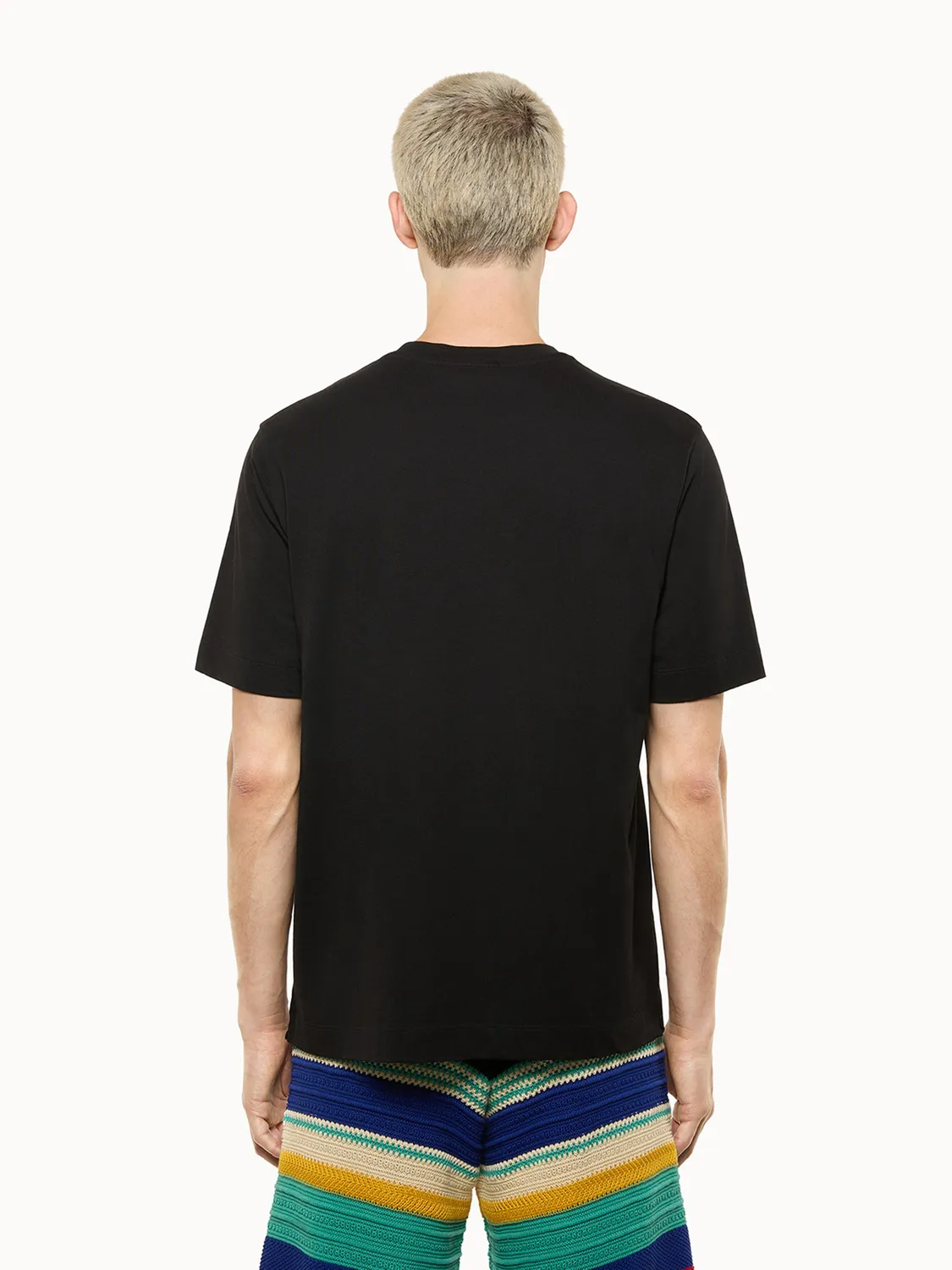 Laneus Oversized t-shirt sort bomuld broderi