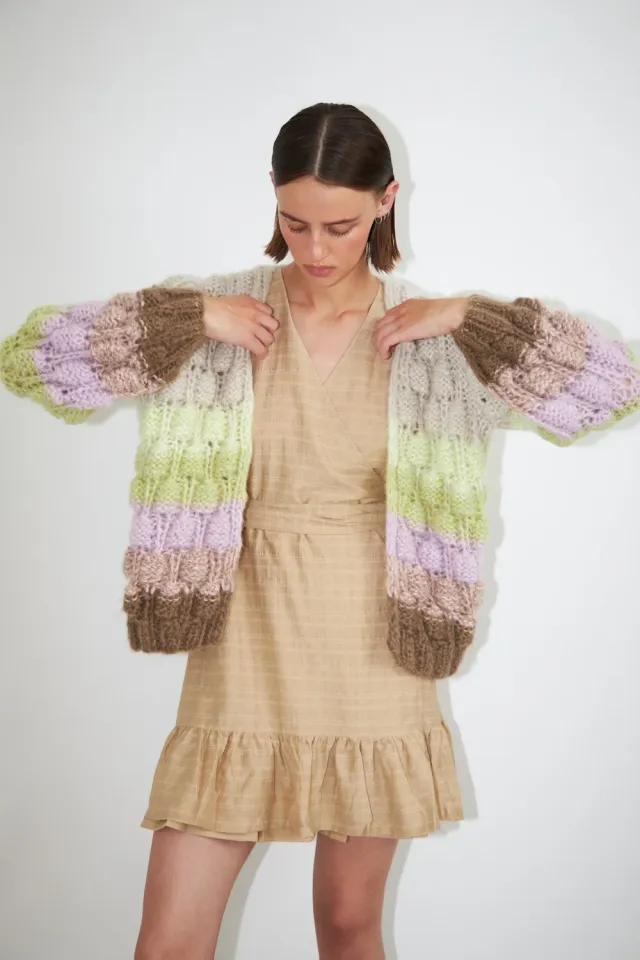 DAWNXDARE Arena Rainbow 909 Pastel cardigan mohair