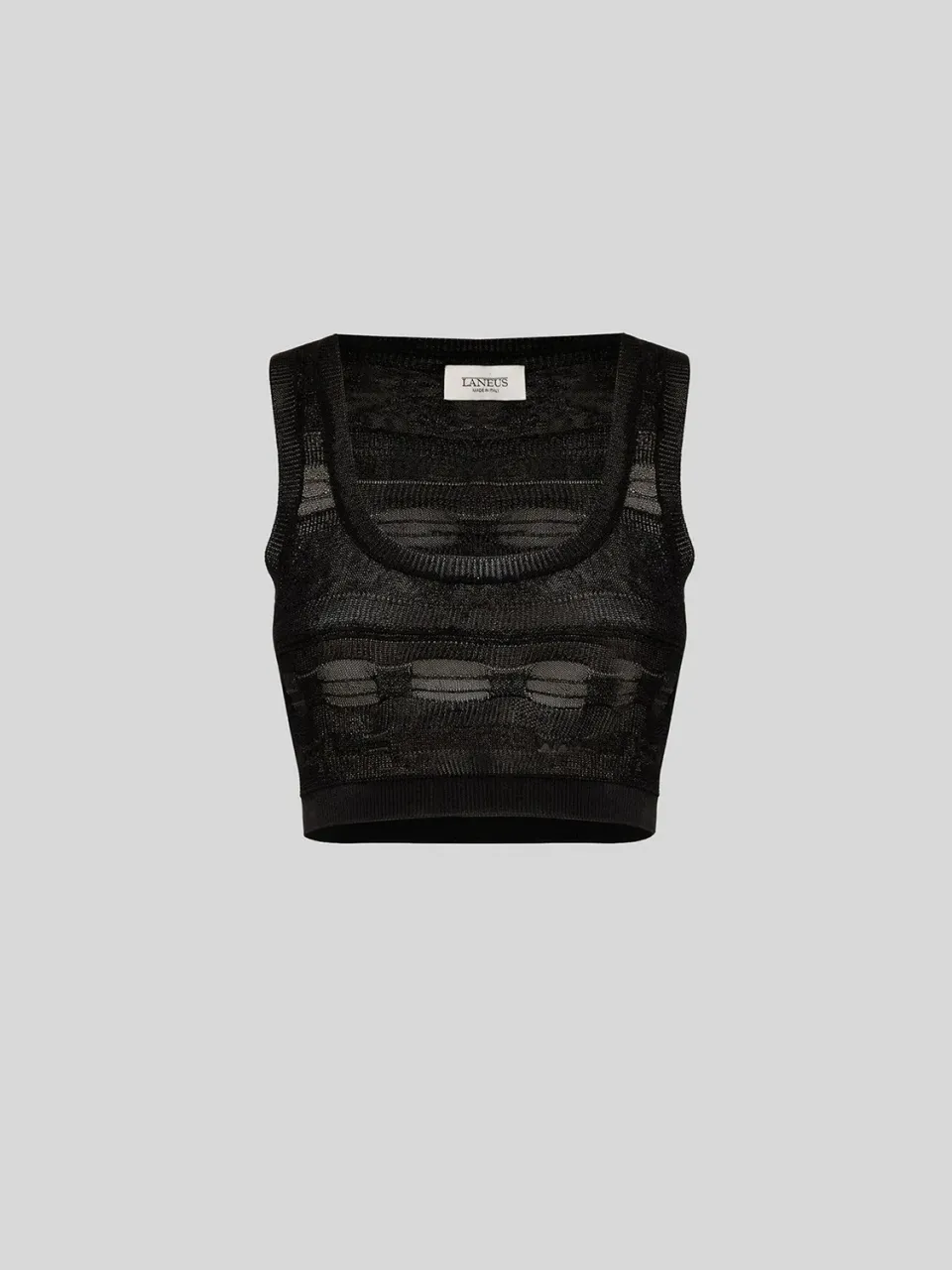 Laneus Light Jacquard Top top sort viskose