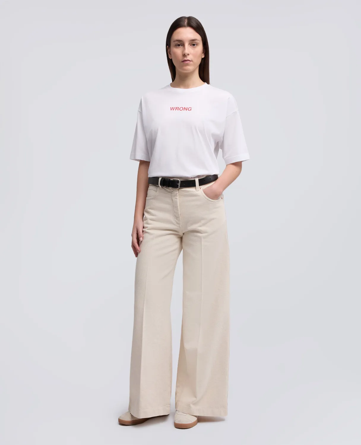 Aspesi Wrong t-shirt dame hvid bomuld jersey