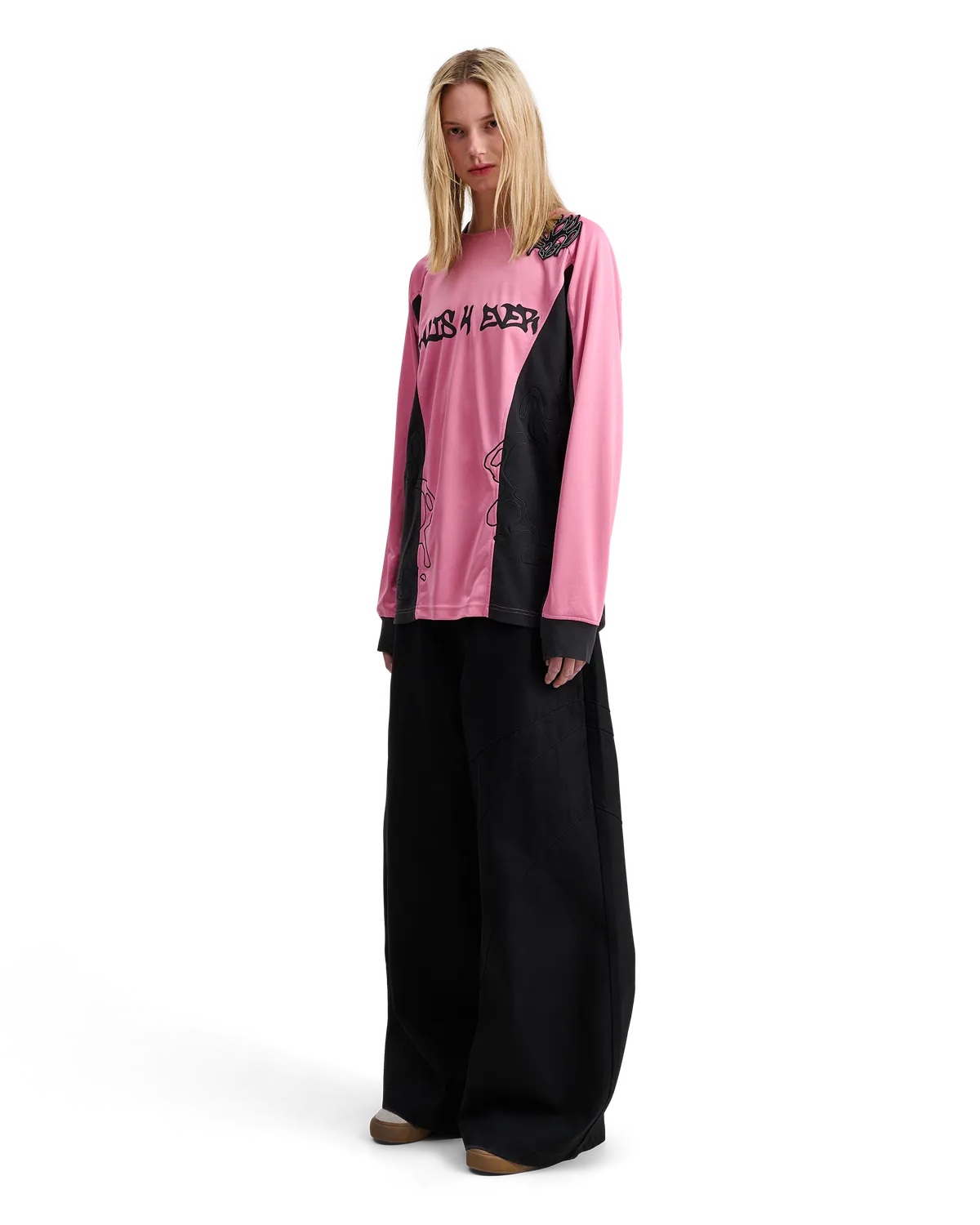 Alis Coen langærmet trøje Black Pink tommelhul