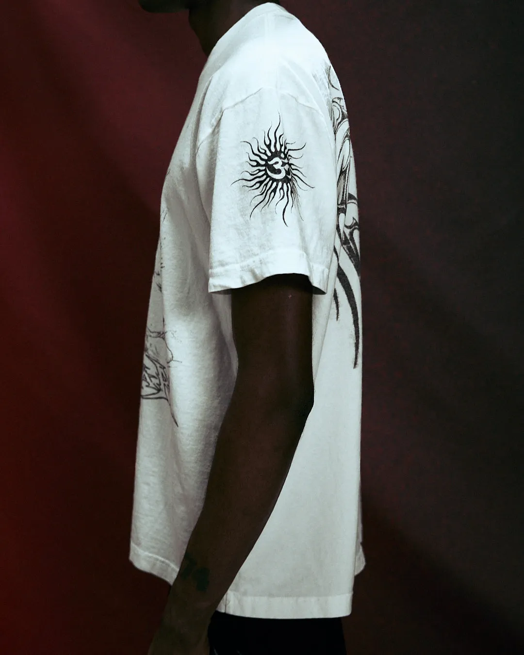 Hellstar Angel Wings t-shirt hvid bomuld