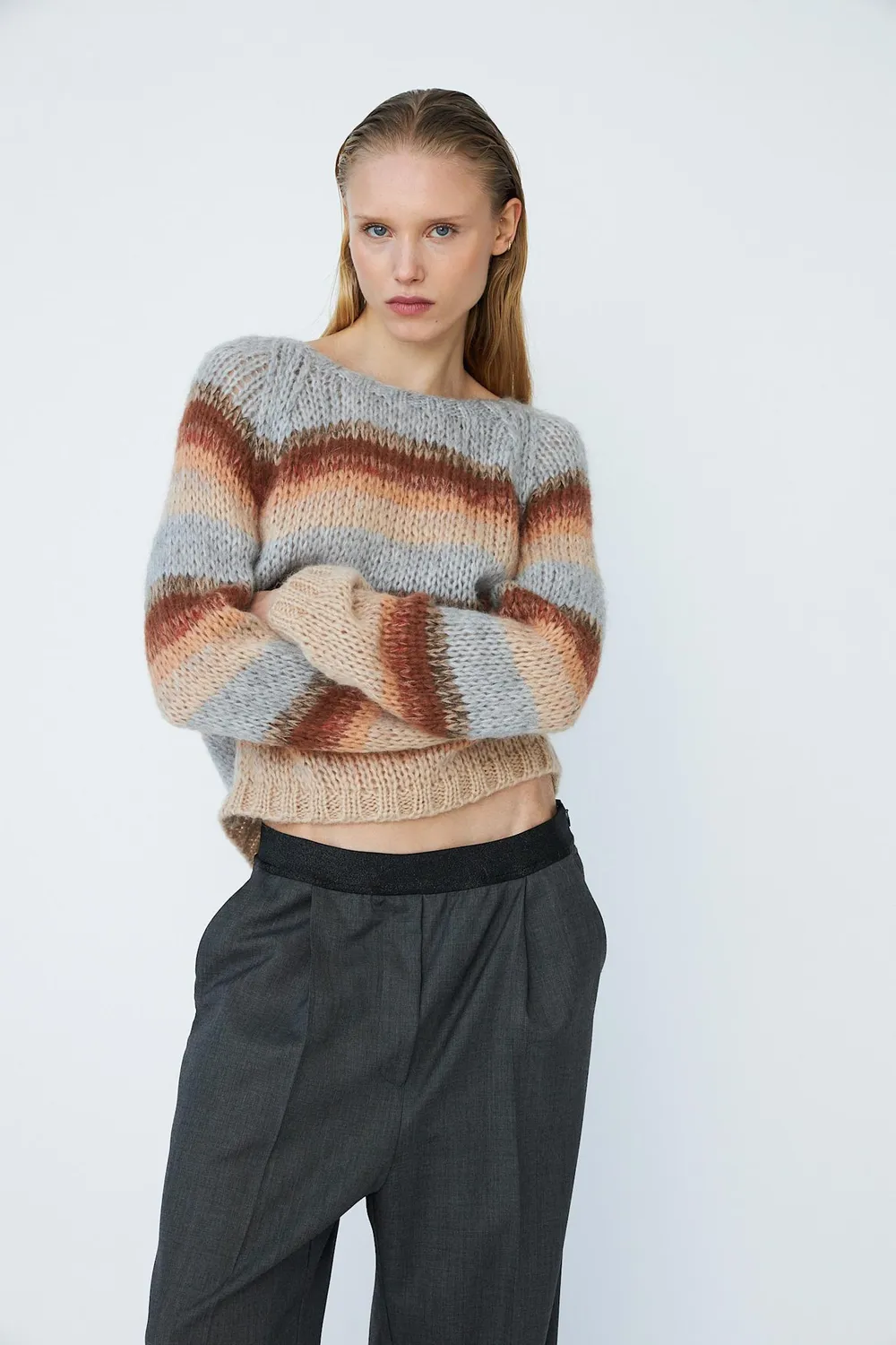 DAWNXDARE Barcelona 910 striktrøje natural shade beige