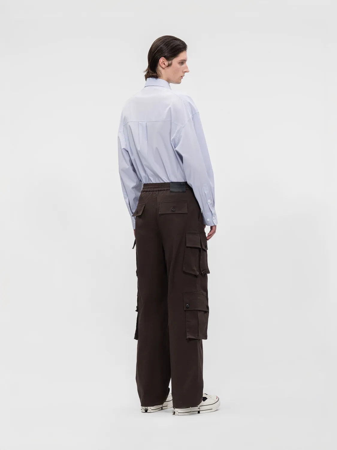 Feng Chen Wang cargo bukser herre elastik relaxed