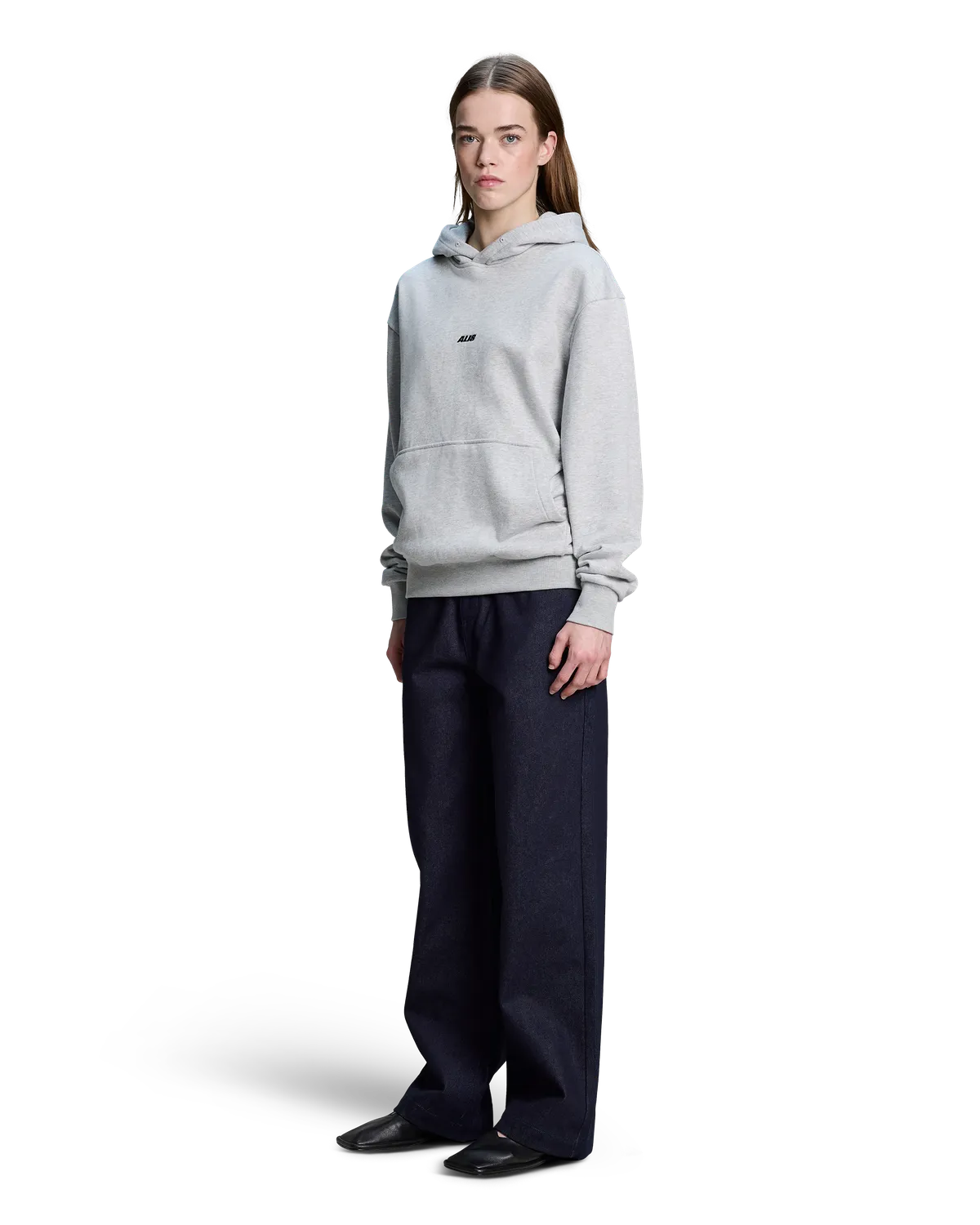 Alis Aori hættetrøje Grey Melange 100% bomuld