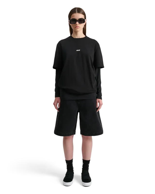 Alis Jeron t-shirt sort cropped bomuld