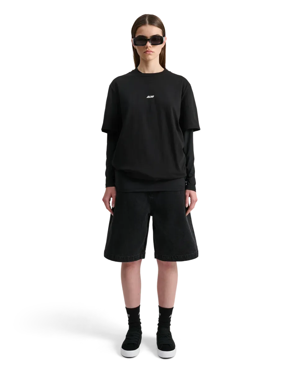 Alis Jeron t-shirt sort cropped bomuld