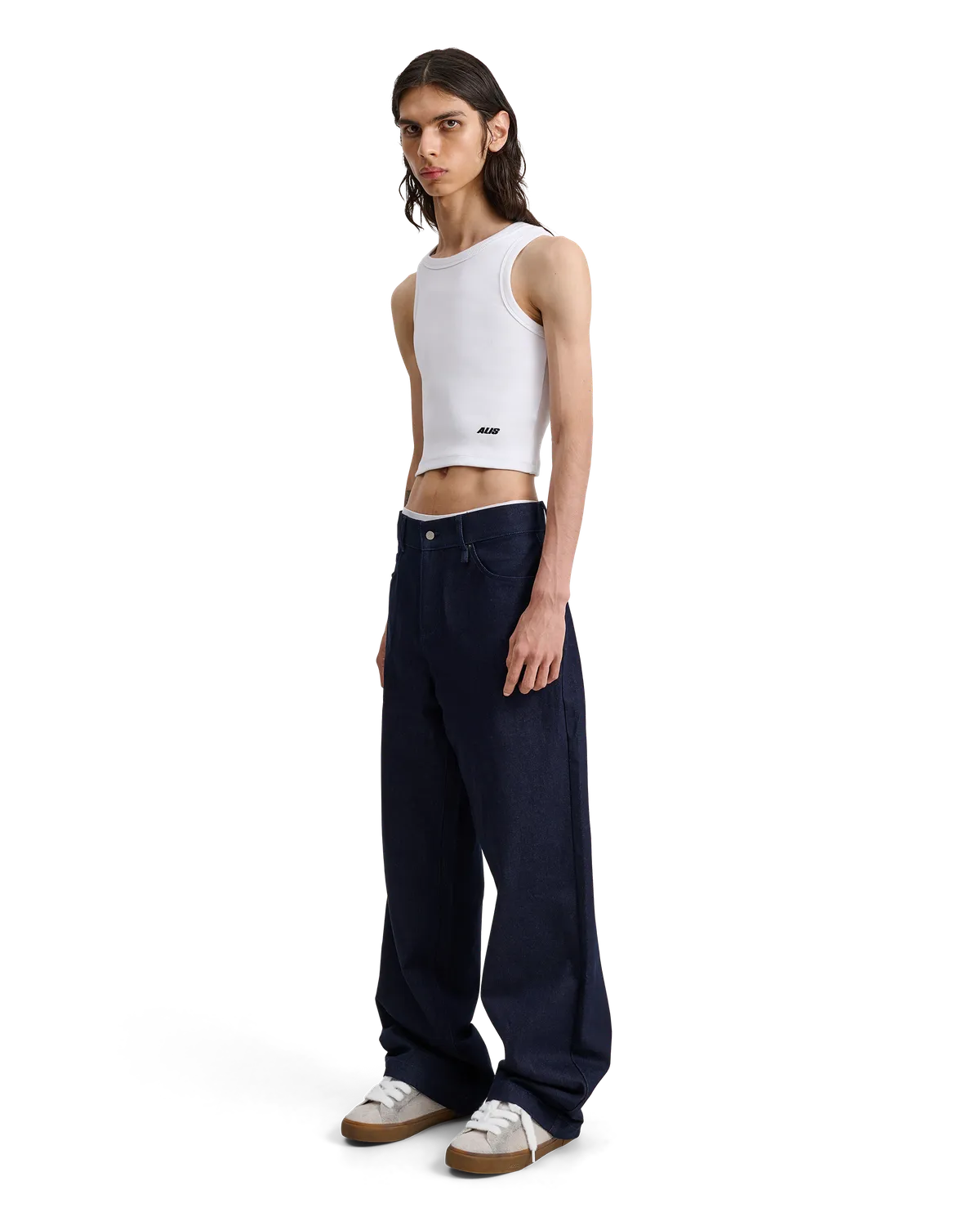 Alis Bam Wide Fit jeans Solid Blue rå denim